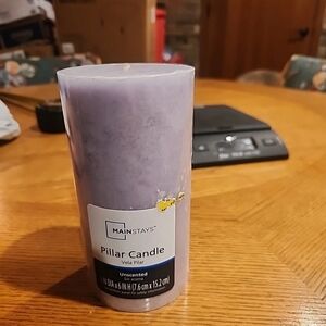 Mainstays Lavender Pillar Candle ***unscented***
